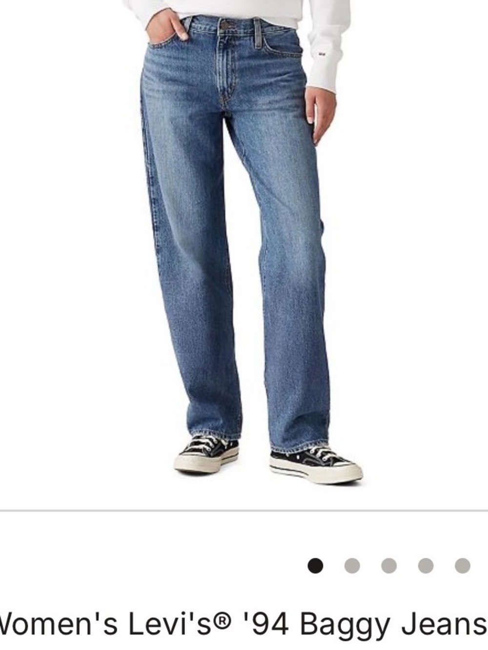 Levi's Women's 94 Baggy Jeans - Medium Blue Denim